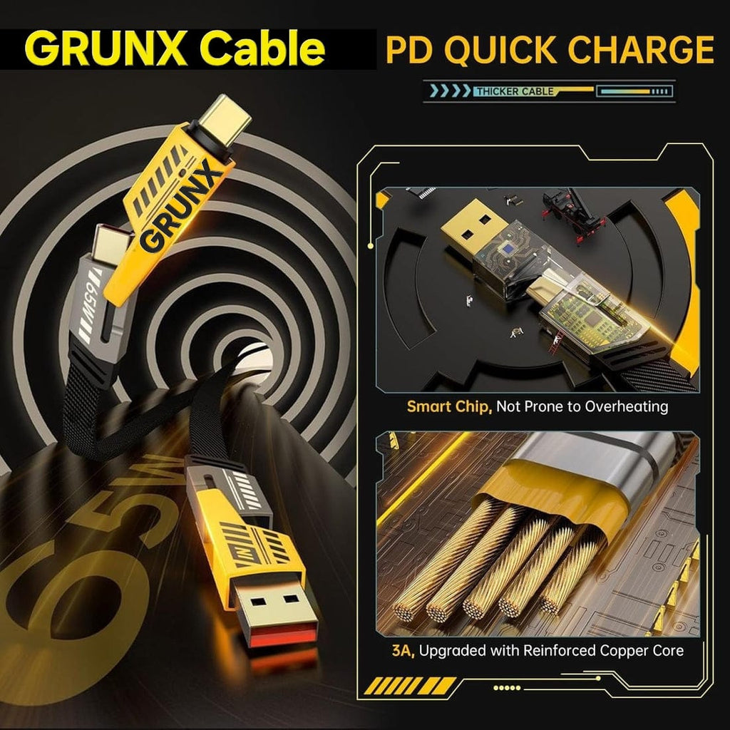 4 in one multi USB PD charging cable