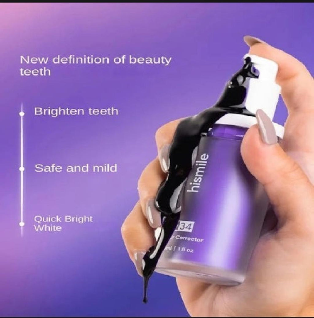 Teeth whitening V34 colour correct serum purple toothpaste,1 pcs